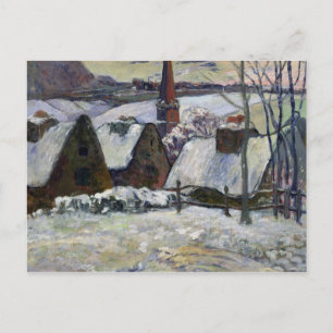 Bretondorp onder sneeuw, 1894 briefkaart