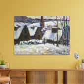 Bretondorp onder sneeuw, 1894 canvas afdruk (Insitu (Woonkamer))