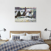 Bretondorp onder sneeuw, 1894 canvas afdruk (Insitu (Slaapkamer))