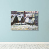 Bretondorp onder sneeuw, 1894 canvas afdruk (Insitu (Houten vloer))