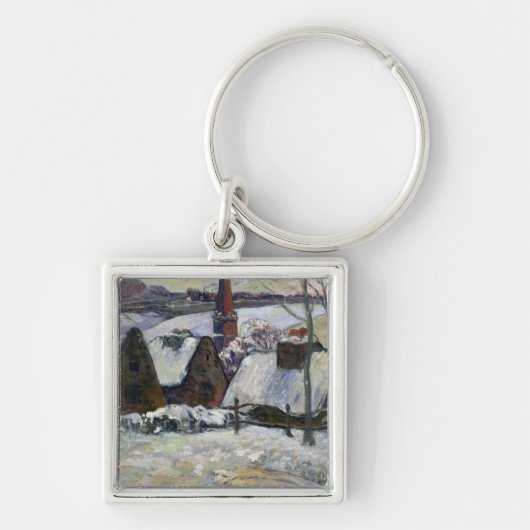 Bretondorp onder sneeuw, 1894 sleutelhanger (Voorkant)