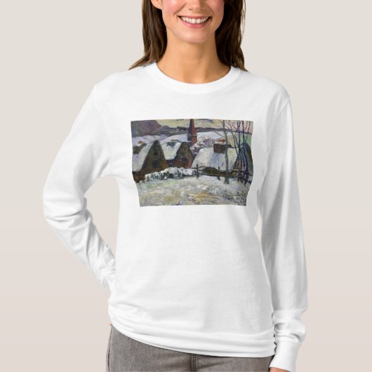 Bretondorp onder sneeuw, 1894 t-shirt (Voorkant)