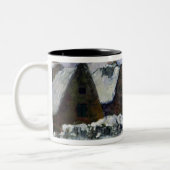 Bretondorp onder sneeuw, 1894 tweekleurige koffiemok (Links)