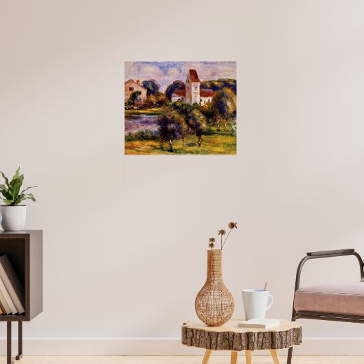 Bretons landschap Kerk en boomgaard Poster (Woonkamer 3)