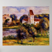 Bretons landschap Kerk en boomgaard Poster (Voorkant)