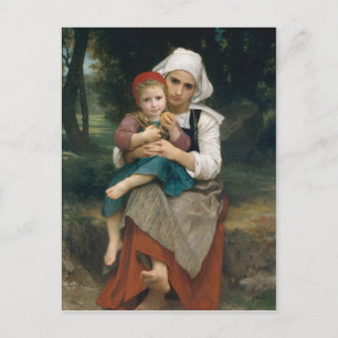 Bretonse broer en zus - William Bouguereau Briefkaart