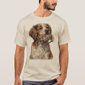 Bretonse Spaniel, Passie voor Vogels T-shirt (Voorkant)