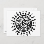Bretonse triskel en hermijnen briefkaart (Voorkant / Achterkant)