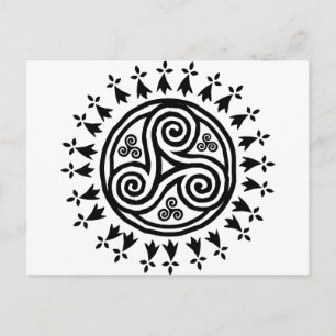 Bretonse triskel en hermijnen briefkaart