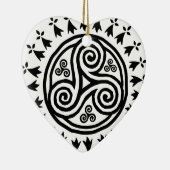 Bretonse triskel en hermijnen keramisch ornament (Rechts)