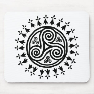 Bretonse triskel en hermijnen muismat