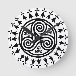Bretonse triskel en hermijnen ronde klok