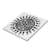 Bretonse triskel en hermijnen tegeltje (Zijkant)