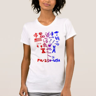 BRETT BENDER SEMIQUINCENTENIAL ROOD WIT & BLAUW T-SHIRT
