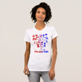 BRETT BENDER SEMIQUINCENTENIAL ROOD WIT & BLAUW T-SHIRT (Voorkant volledig)
