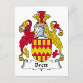 Brett Family Crest Briefkaart (Voorkant)