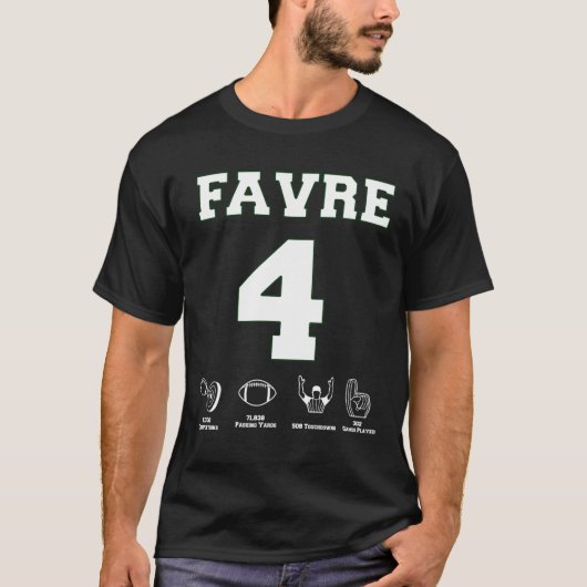 Brett Favre - Career Stats T-shirt (Voorkant)