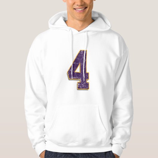 Brett Favre custom Vikings #4 Geboste Sweatshirt (Voorkant)