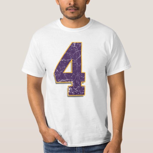 Brett Favre custom Vikings #4 shirt (Voorkant)
