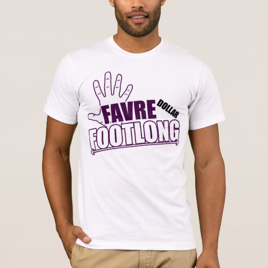 Brett Favre Dollar Footlong Vikings Edition T-shirt (Voorkant)