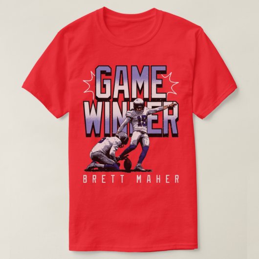 Brett Maher Dallas Game Winner TShirt 1 (Design voorkant)