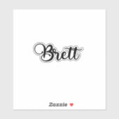 Brett Naam - Handgeschreven kalligrafie Sticker (Vel)