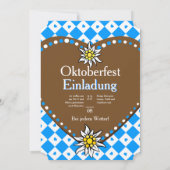 Brettchen Oktoberfest Einladung Kaart (Achterkant)