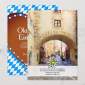 Brettchen Oktoberfest uitnodiging (Voorkant / Achterkant)
