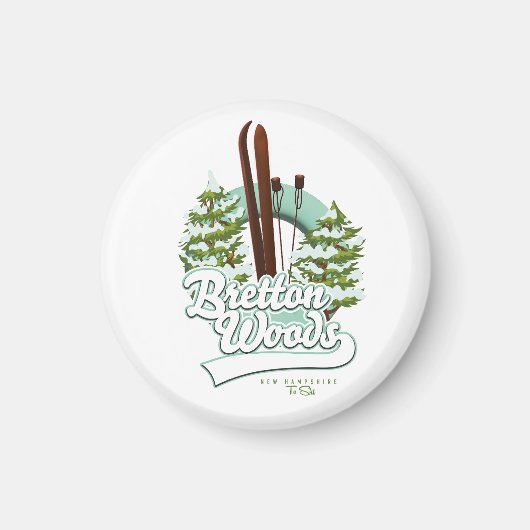 Bretton Bossen New Hampshire ski logo Magneet (Voorkant)