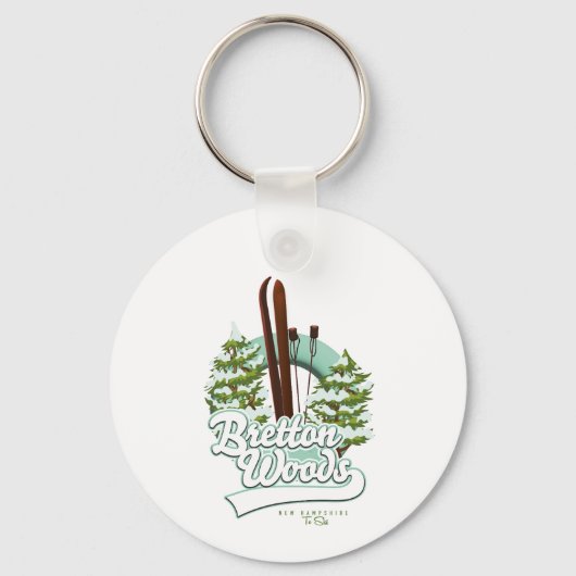 Bretton Bossen New Hampshire ski logo Sleutelhanger (Achterkant)