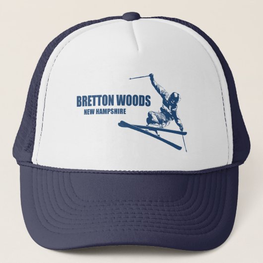 Bretton Bossen New Hampshire skiër Trucker Pet (Voorkant)