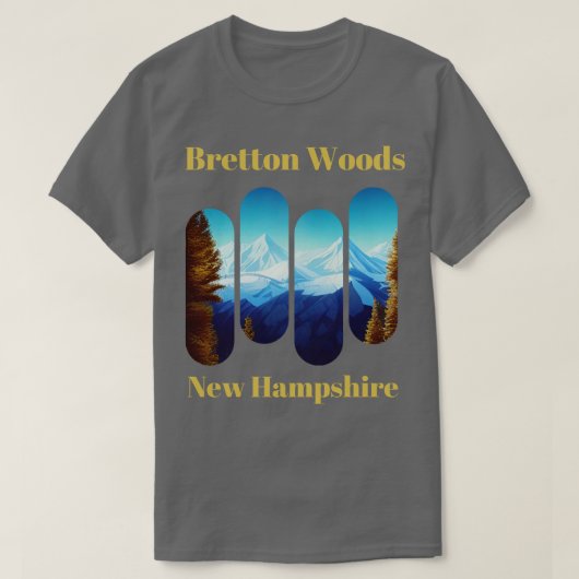 Bretton bossen ski New Hampshire 1 T-shirt (Design voorkant)