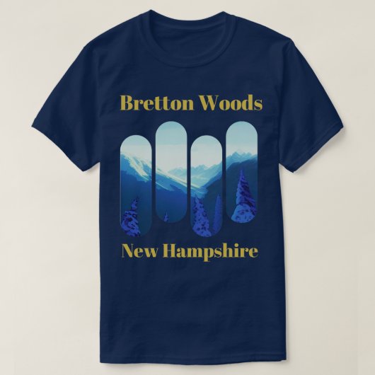 Bretton bossen ski New Hampshire 2 T-shirt (Design voorkant)