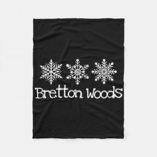 Bretton Bossen Skiën Snowflakes Snowboar Fleece Deken (Voorkant)