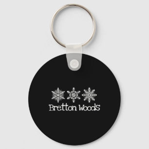 Bretton Bossen Skiën Snowflakes Snowboar Sleutelhanger