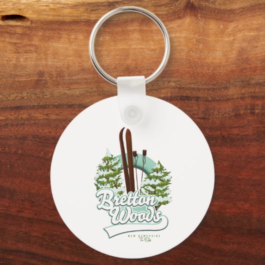 Bretton Woods New Hampshire ski logo Sleutelhanger (Achterkant)
