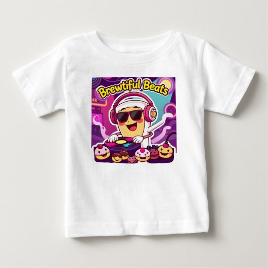 Bretwful Beats - DJ Coffee Cup Cartoon Sticker (Voorkant)