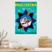 Breuil-Cervinia, Valle d'Aosta Italia, Ski Poster (Keuken)