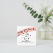 Breuk het deelt de Waterverf Sociale Media van de  Vierkante Visitekaartje (Staand voorkant)