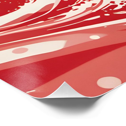 breuk van de rode golf perfect poster (Hoek)