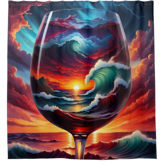 "Breuk van Rhapsody" Douchegordijn (Voorkant)