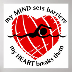 Breukbarrières zwemmen Poster