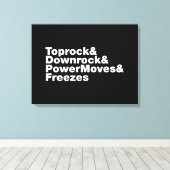 Breukbewegingen (Breakdansen) Canvas Afdruk (Insitu (Houten vloer))