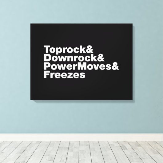 Breukbewegingen (Breakdansen) Canvas Afdruk (Insitu (Houten vloer))