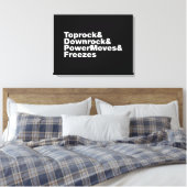 Breukbewegingen (Breakdansen) Canvas Afdruk (Insitu (Slaapkamer))