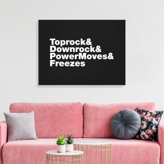 Breukbewegingen (Breakdansen) Canvas Afdruk (Insitu (Woonkamer))