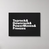 Breukbewegingen (Breakdansen) Canvas Afdruk (Voorkant)