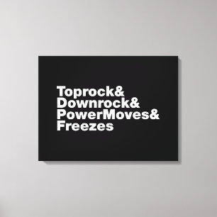 Breukbewegingen (Breakdansen) Canvas Afdruk