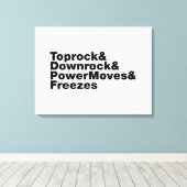 Breukbewegingen (Breakdansen) Canvas Afdruk (Insitu (Houten vloer))