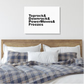 Breukbewegingen (Breakdansen) Canvas Afdruk (Insitu (Slaapkamer))